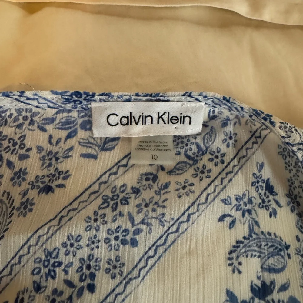 Calvin Klein Blue and White Floral Maxi Dress - Picture 2 of 4